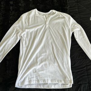 White long sleeve Henley